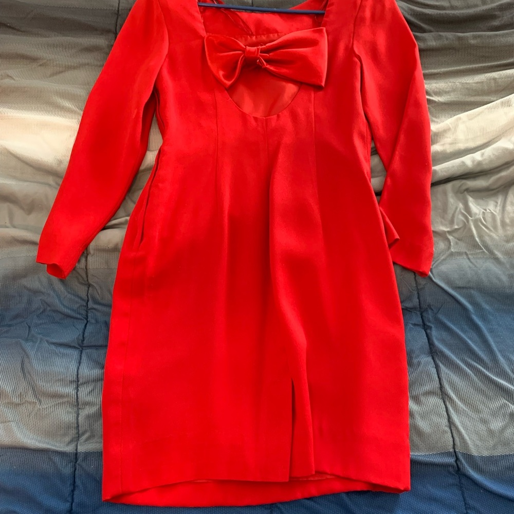 Red mini dress